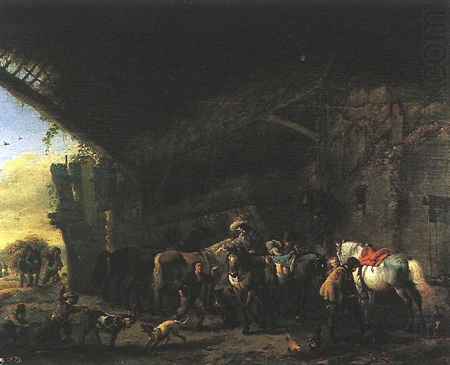 WOUWERMAN, Philips Scene in front of an Inn wet china oil painting image